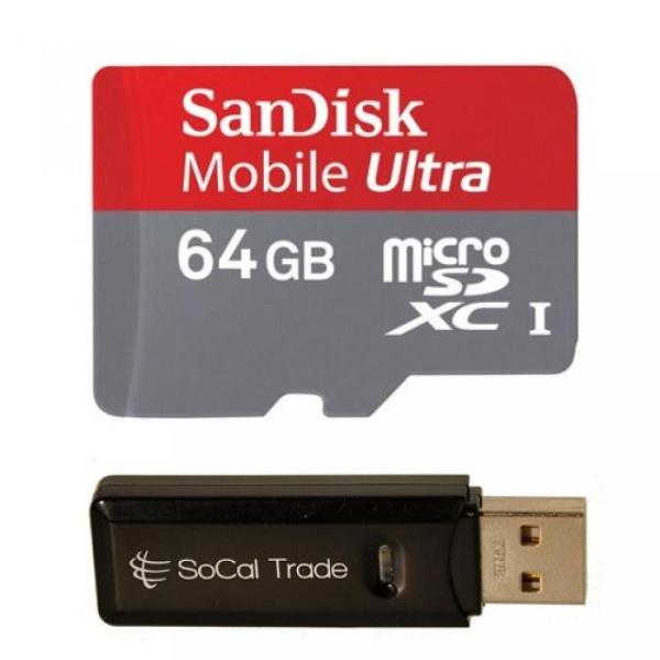 全国送料無料 パソコン ストレージ 64 GB サンディスクの MicroSD HC XC Micr...