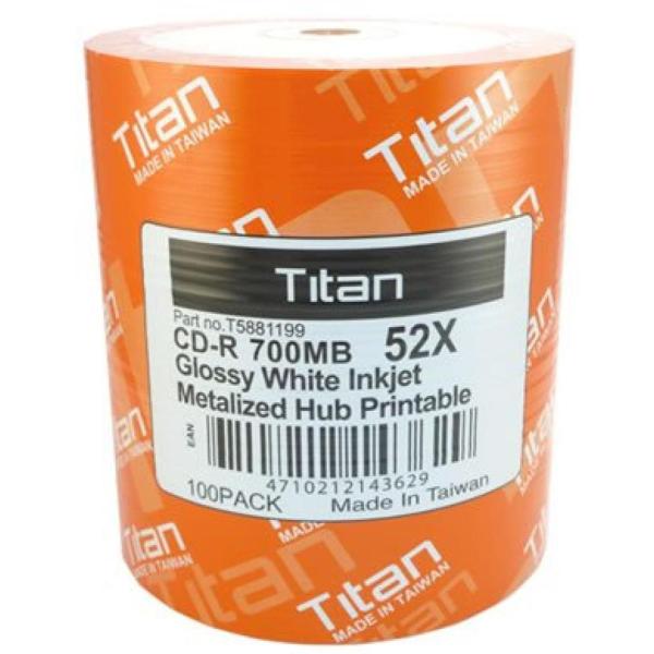 全国送料無料 パソコン ストレージ タイタン (T5881199)CD-R 光沢のあるホワイト イン...