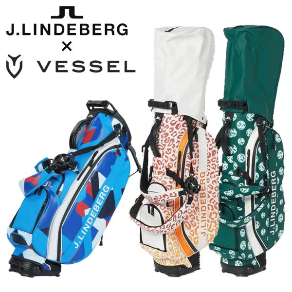 J.LINDEBERG × VESSEL ゴルフ スタンド式 キャディバッグ 9型 073-1840...