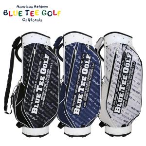 ブルーティーゴルフ BLUE TEE GOLF ボーダー柄 キャディバッグ 9.0型 BTG-CB026 カートタイプ【BLUE TEE GOLF】【CB026】｜yuuyuusports