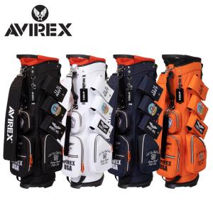 AVIREX GOLF アヴィレックスゴルフ 9型 スタンド式 キャディバッグ AVG3S-BA12【AVIREX】【8ポケット】｜yuuyuusports