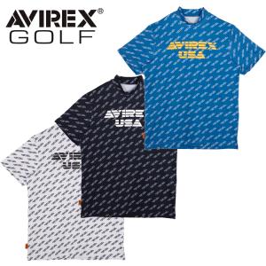 AVIREX GOLF アヴィレックスゴルフ メンズ ゴルフ PTU総柄 シャツ AVG3S-AP28【アビレックス】【シャツ】【ウェア】【モックネック】【半袖】【総柄】【ゴルフ】｜yuuyuusports