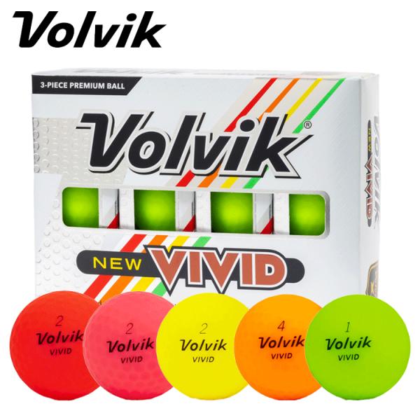 Volvik 2023年モデル NEW VIVID 1ダース（12球）【VOLVIK】【ボルビック】...