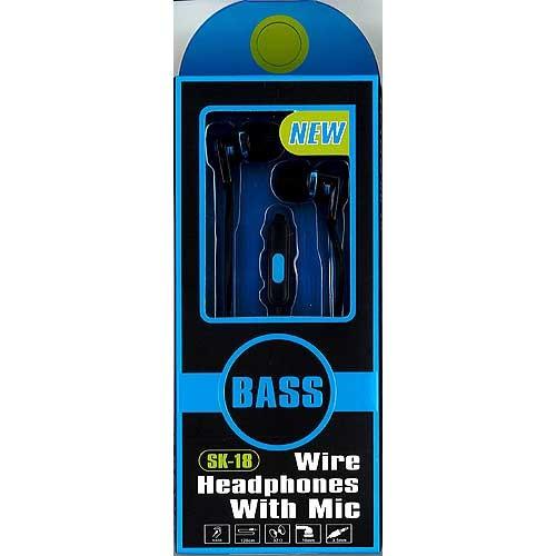 メタリック調 イヤホンマイク 2：ブルー×ブラック(BLUE×BLACK)