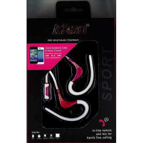 kaao スポーツ イヤホン マイク付 4：ホワイト×ピンク(WH×PK)