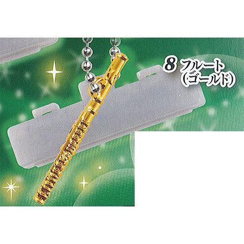 キラメッキ楽器 シャープ # 8 8：フルート(ゴールド)×クールグレーケース ミニチュア エポック...