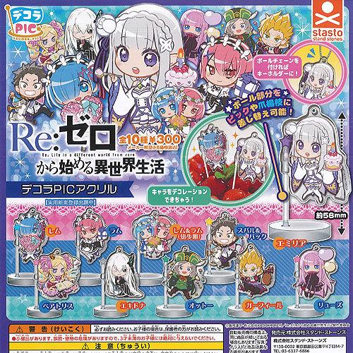 デコラ PIC アクリル Re ゼロから始める異世界生活 全10種+ディスプレイ台紙セット スタンド...