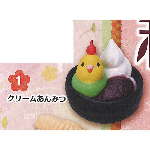 和菓子 インコ 1：クリームあんみつ ターリンインターナショナル ガチャポン ガチャガチャ ガシャポ...