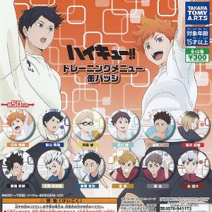 ハイキュー トレーニングメニュー 缶バッジ 全12種セット 6月予約 タカラトミーアーツ ガチャポン ガチャガチャ コンプリート｜yuyou