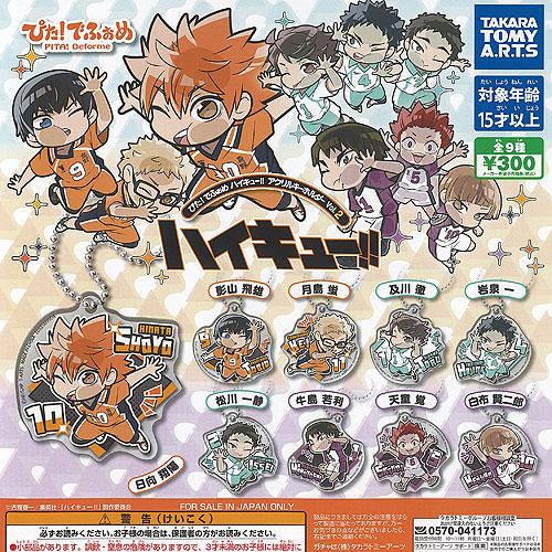 ぴた でふぉめ ハイキュー アクリル キーホルダー Vol 2 全9種+ディスプレイ台紙セット タカ...