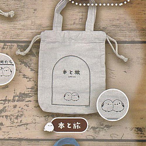 400円カプセル ふくふくシマちゃん文庫本用巾着トート