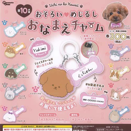 300円カプセル おそろいめじるしおなまえチャーム