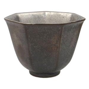 有田焼 陶悦窯 金銀彩の器 七角仲付 黒柚子内銀彩 467189-651