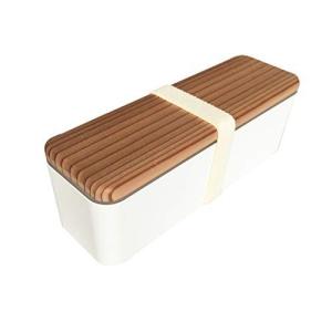 三好製作所 木蓋のお弁当箱 チャコール スリム L 0601-0036