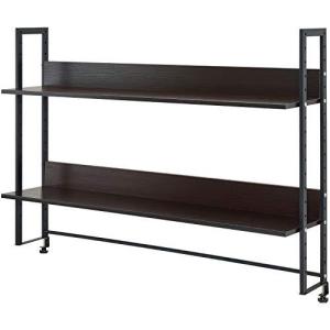 法人様向け オフィスコム 机上ラック 机上台 2段 ハイタイプ 幅1400mm デスク 収納 ダーク Z-LUSRH-1400-DB3