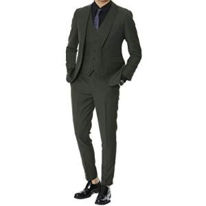 スリーピーススーツ メンズ スーツセットアップ キャメルM~4XLスリムスーツ成人式結婚式二次会披露宴