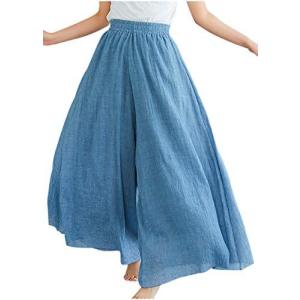 [ネコート] NC153LNV95 スカーチョ スカンツ ワイドパンツ ボリューミー ふんわり らくちん ナチュラル 黒 白 赤 ?