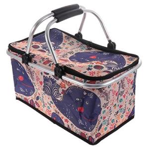 iplusmile ピクニックバッグ かご ピクニックバスケット 保冷バック 買い物かご 30L 大容量 折り畳み式 手提げ