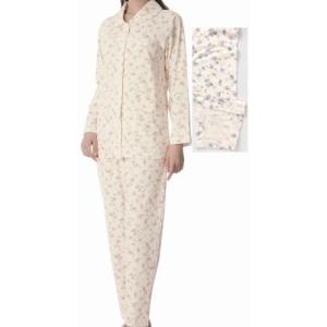 コベス 婦人楽らくパジャマ花柄 ブルー No.905 S