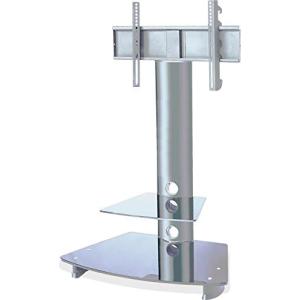 STARPLATINUM テレビスタンド TVタワースタンド 26-46インチ対応 クリア/シルバー