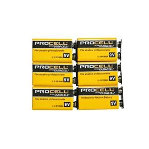 PROCELL デュラセル プロセル 9V電池 エフェクター/楽器用アルカリ電池 6個セット DP-9V-6pcs