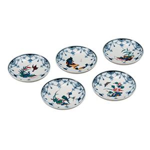 マルヨネ 九谷焼 4.3号皿揃 瓔珞古九谷 5客セット K4-52