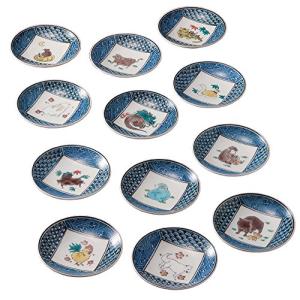 マルヨネ 九谷焼 3.5号皿揃 十二支 K4-116