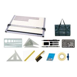 建築士試験対応 A2平行定規 マグネットボード仕様 +専用携帯バッグ 防水生地