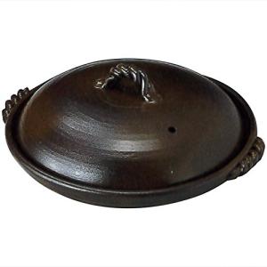 三陶 萬古焼 陶板 ブラウン 29.5x12cm 090563 62-09056 直火 電子レンジ オーブン対応 釉掛10号