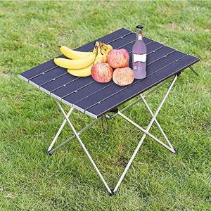 ロールテーブル アウトドアテーブル-創優会 アルミ製折りたたみテーブル 軽量 耐熱 酸化加工 防水防錆 安定感