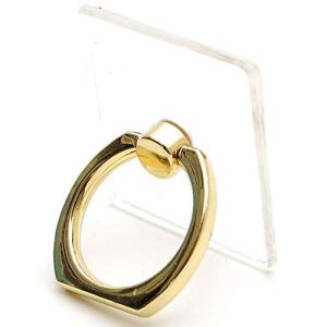 GoodsLand  薄型 スマホリング 透明 クリア おしゃれ 可愛い かわいい ホールドリング 落下防止リング 360度回転 スマホスタンド GD-SMARIN-GD