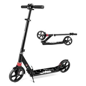 キックボード キックスクーター 4段階にて調整 折り畳み式/足踏み式ブレーキ 持ち運び便利なベルト付き 機能