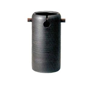 ヤマ庄陶器 傘立て ブラックなど 約径22.5×高42.0cm 信楽焼 黒釉手付傘立