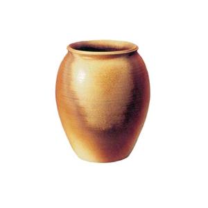 ヤマ庄陶器 傘立て ブラウンなど 約径36.0×高43.0cm 信楽焼 灰釉火色傘立