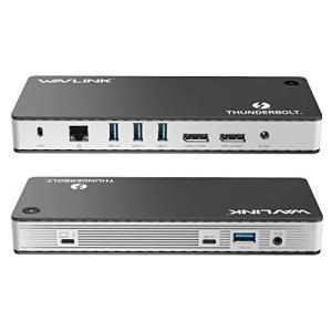WAVLINK 8K デュアルディスプレイポート サンダーボルト 3 ドッキングステーション 60W充電 デュアルディスプレイ