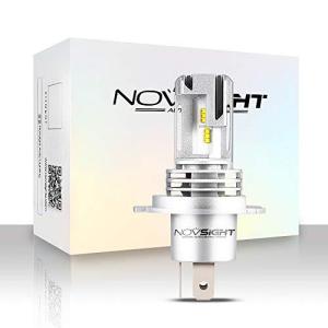 【業界初モデル 】NOVSIGHT 一体型 H4 バイクledヘッドライト H4 Hi/Lo ledバルブ 車検対応 6000K 27W ホワイト 5000LM ライ