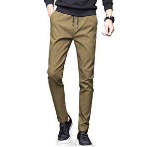 NEWHEY チノパン メンズ スキニーパンツ スーパーストレッチ スウェットズボン 細身デザイン 大きいサイズ ブラック ネイビー グレー カーキ