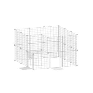 VENTOTA ドア付ペットフェンス バリア ゲート 犬猫 メッシュ プレイサークル3535WH vo403632