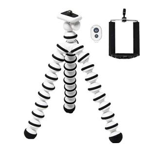 MRG スマホ三脚 ハイブリッド コンパクト 軽量 車 くねくね三脚 アーム スマホスタンド リモコン付き