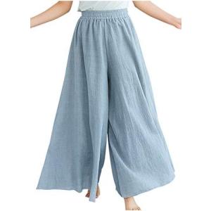 [ネコート] NC153LGY95 スカーチョ スカンツ ワイドパンツ ボリューミー ふんわり らくちん ナチュラル 黒 白 赤 ?