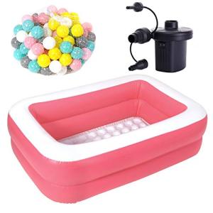 MRG 子供用プール 家庭用 143 × 90 × 36cm 長方形 ビニールプール 子供 プール 深い ベランダ おもちゃ