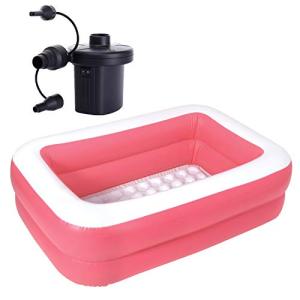 MRG 子供用プール 家庭用 143 × 90 × 36cm 長方形 ビニールプール 子供 プール 深い ベランダ おもちゃ