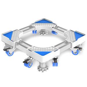 洗濯機冷蔵庫置き台 かさあげ台 洗濯機 台 洗濯機パン キャスター付き 昇降可能 騒音防止 防振パッド 耐荷重650kg ステンレス製 耐久 8輪4足