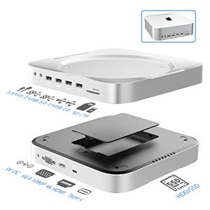 EVOLVE 13-in-1 Mac mini M1ドッキングステーション 最大2TBの外付けハードドライブSATA SSD/HDDポート 4KHDMI 1080P VGA 2