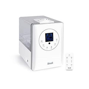 加湿器 Levoit 大容量 6L ハイブリッド式 加熱式 最大60時間連続稼働 100℃高温除菌 25畳適用 温冷ミスト アロマ対