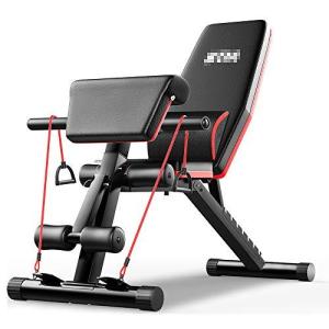 ELEOPTION トレーニングベンチ 筋トレ インクライン トレーニングベンチ フラットベンチ コンパクト 折り畳み 省