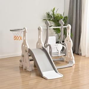 すべり台 滑り台 子ども すべり台 幼児用滑り台とバスケットゴル 耐荷重 50kg 適応年齢:1 ~ 8歳 安心 安全のCEマ