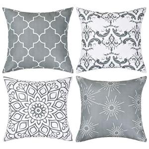 Pknoclan クッションカバー 50x50cm装飾枕カバー 4枚セット北欧ソファ背当て おしゃれシンプル座布団カバー モダン