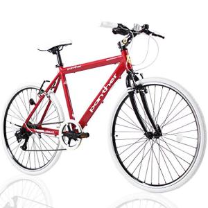 PANTHER  クロスバイク 軽量アルミ製フレーム 外装7段変速 適応身長165cm以上 フロントハブクイックリリ