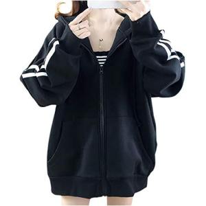 ジップアップ パーカー トップス 2ライン ゆったり 長袖 夏 レディース おしゃれ おおきい サ